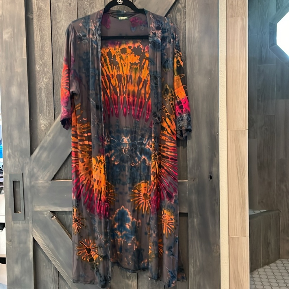 Kathmandu Imports | Tie Dye Kimono Robe